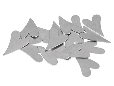 Semilavorato In Alluminio, Cuore Fantasia 31,80 Mm, Impressart, Confezione Da 18 Alluminio - Immagine Standard - 2