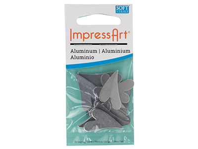 Semilavorato In Alluminio, Cuore Fantasia 31,80 Mm, Impressart, Confezione Da 18 Alluminio - Immagine Standard - 3