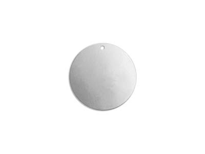 Alluminio In Bianco, Bianco Rotondocon Foro 1 Foro, 19 Mm, Impressart , Confezione Da 15