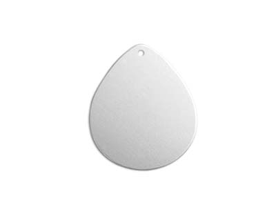 Pezzo Grezzo In Alluminio, Goccia Perforata 1 Buco, 25 Mm, Impressart,confezione Da 15