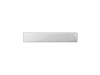 Placca Rettangolare E Forata In Alluminio Grezzo Con 2 Fori, 38 X 6 Mm, Impressart, Confezione Da 15 Alluminio