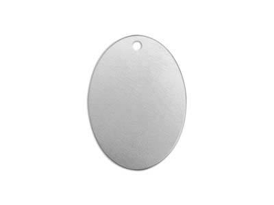 Semilavorati Ovali Con Foro Per Stampaggio Impressart, Confezione Da 15, 28 X 19 Mm, Alluminio - Immagine Standard - 1
