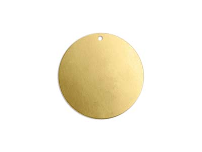 Semilavorato In Ottone, Disco Forato Rotondo Da 25 Mm, Impressart, Confezione Da 4
