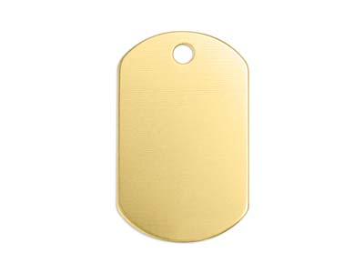 Piastrine Identificative Semilavorate Per Stampaggio Impressart, Confezione Da 4, 32 X 19 Mm, Ottone - Immagine Standard - 1