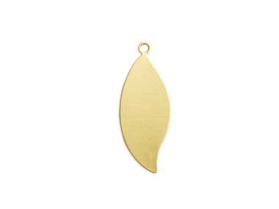 Semilavorato A Forma Di Foglia In Ottone, 27 Mm, Impressart, Sacchettoda 9 Ottone