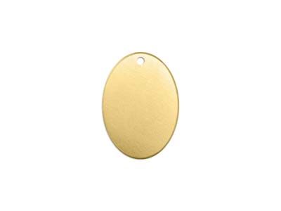 Semilavorato In Ottone, Disco Ovaleforato 19x12 Mm, Impressart, Confe Zione Da 9