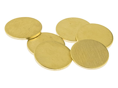 Semilavorato In Ottone, Disco Rotondo 10 Mm, Confezione Da 6
