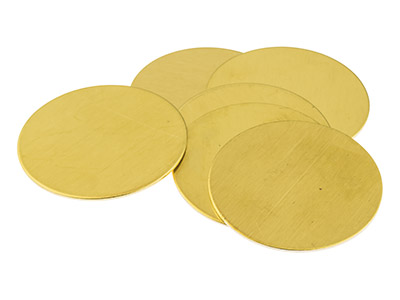 Semilavorato In Ottone, Disco Rotondo 38 Mm, Confezione Da 6