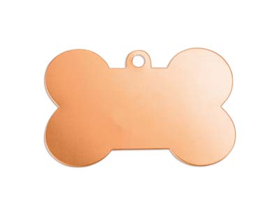 Targhette A Forma Di Osso Di Cane Semilavorate Per Stampaggio Impressart, Confezione Da 2, 41 X 19 Mm, Rame - Immagine Standard - 1