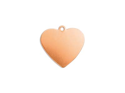 Pendente A Forma Di Cuore In Rame Non Finito, 16 Mm, Impressart, Confezione Da 6 Rame