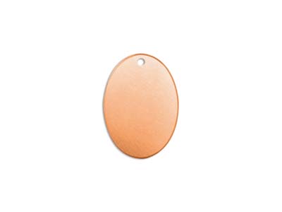 Ebauche Di Rame, Flan Ovale Forato 12x19 Mm, Impressart, Confezione Da7