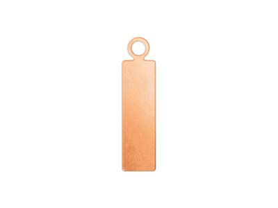 Ebauche Di Rame, Pendente Identit Rettangolo 5 X 16 Mm, Impressart, Confezione Da 10
