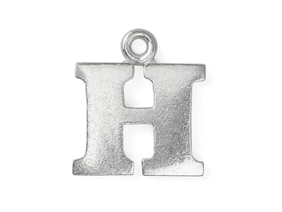 Charm Semilavorato Con La Lettera H Impressart, 19,1 X 1,3 Mm, Peltro - Immagine Standard - 1