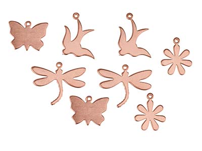 Semilavorati In Rame, Assortimento Tema Natura, Confezione Da 8