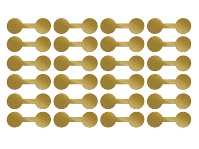 Confezione Da 140 Etichette A Forma Di Manubrio Per Gioielli, 12 X 32 Mm, Oro - Immagine Standard - 1