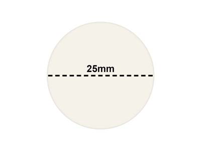 Etichette Adesive Per I Prezzi Tonde, Confezione Da 1000, 25 Mm, Bianco - Immagine Standard - 3