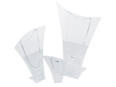 Espositore Per Collane, Plastica, Kit 3 Busti - Immagine Standard - 2
