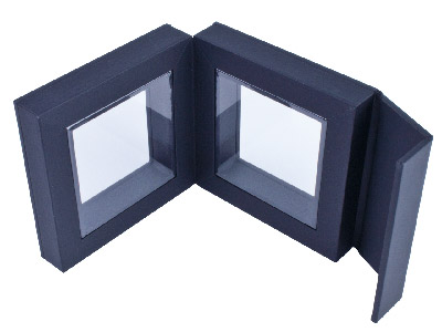 Espositore Per Gioielli, Modello Piccolo, Cornice In Gomma Nera - Immagine Standard - 3