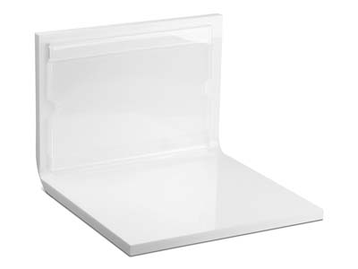 Espositore Per Gioielli A Forma Di L, Acrilico Bianco Lucido