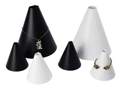 Black Necklace Display Cone - Immagine Standard - 3