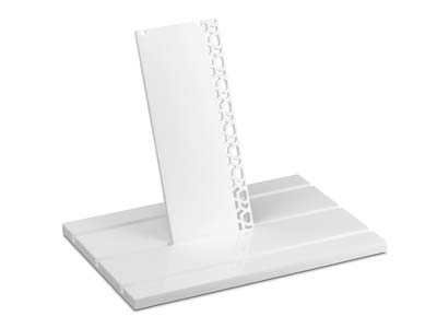 Espositore Per Collane Medio, Acrilico Bianco Lucido - Immagine Standard - 2