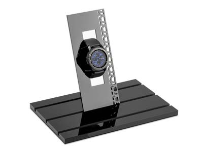 Espositore Per Orologi, Acrilico Nero Lucido - Immagine Standard - 3