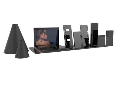 Espositore Per Orologi, Acrilico Nero Lucido - Immagine Standard - 4