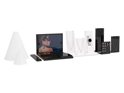 Espositore Per Orologi, Acrilico Nero Lucido - Immagine Standard - 6