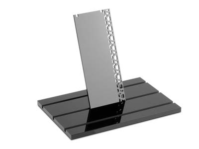 Base Per Espositore Di Collane, Modello Piccolo, Acrilico Nero Lucido - Immagine Standard - 2