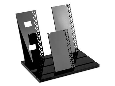 Base Per Espositore Di Collane, Modello Piccolo, Acrilico Nero Lucido - Immagine Standard - 4