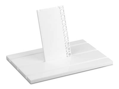 White Gloss Acrylic Display Base Stand Small - Immagine Standard - 2