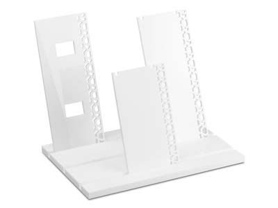 Base Espositore Per Collane Modellopiccolo, Acrilico Bianco Lucido - Immagine Standard - 4