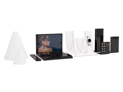 White Gloss Acrylic Display Base Stand Small - Immagine Standard - 7