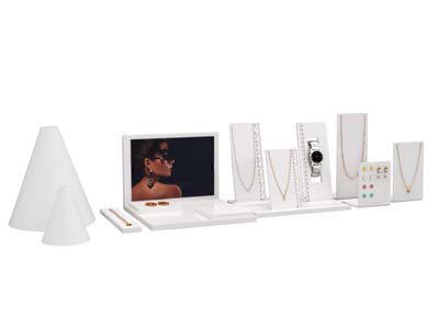Espositore Per Orecchini, Acrilico Bianco Lucido - Immagine Standard - 4
