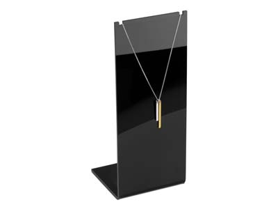 Black Gloss Acrylic Necklace Display Stand Medium - Immagine Standard - 2