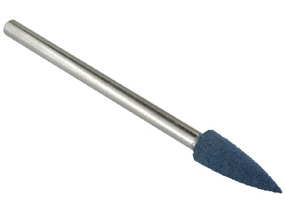 Mola Abrasiva In Gomma Montata Su Cono, Blu, Grana Grossa, 4,30 X 12 Mm, N. 504, Eve