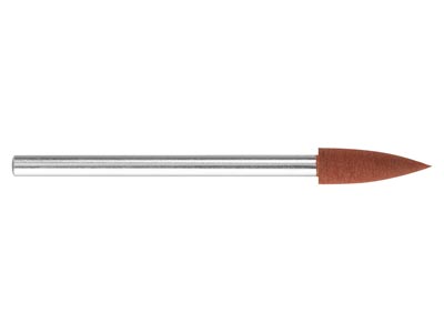 Mola Abrasiva In Gomma Montata Su Cono, Marrone, Grana Fine, 4,30 X 12mm, N. 704, Eve - Immagine Standard - 2
