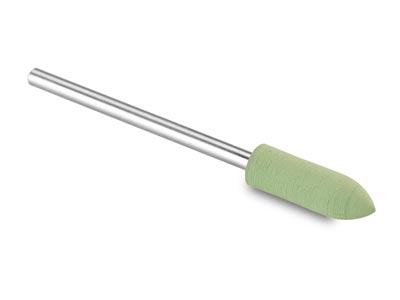 Piccola Mola Abrasiva In Gomma Montata Su Proiettile, Verde, Grana Extra Fine, 5 X 16 Mm, N. 805, Eve - Immagine Standard - 1