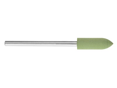 Piccola Mola Abrasiva In Gomma Montata Su Proiettile, Verde, Grana Extra Fine, 5 X 16 Mm, N. 805, Eve - Immagine Standard - 2