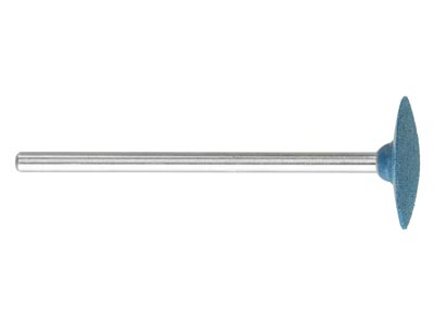 Mola Abrasiva In Gomma Montata Tonda, Blu, Grana Grossa, 14,50 X 2,50 Mm, N. 508, Eve - Immagine Standard - 2