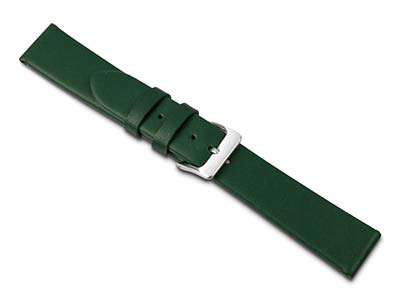 Cinturino Per Orologio, 20 Mm, Vera Pelle Di Vitello, Verde