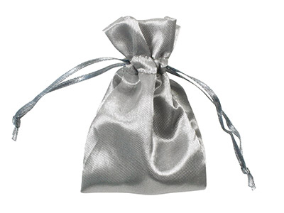 Confezione Da 6 Sacchetti, 7,6 X 10 Cm, Raso Argentato