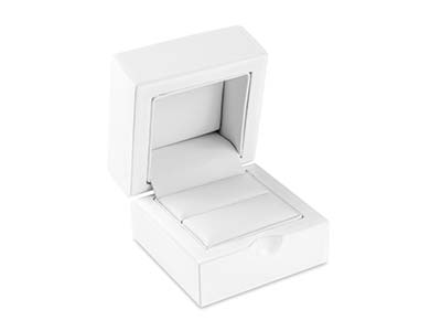 White Wooden Ring Box - Immagine Standard - 1