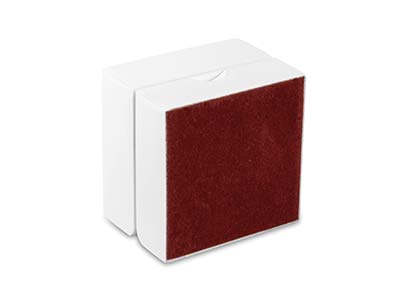 White Wooden Stud Earring Box - Immagine Standard - 3