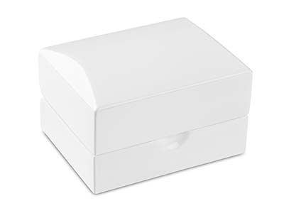 White Wooden Double Ring Box - Immagine Standard - 2