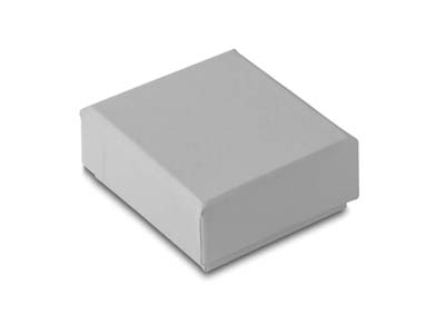 Astuccio Di Cartone Per Orecchini A Perno, Soft Touch, Grigio - Immagine Standard - 2