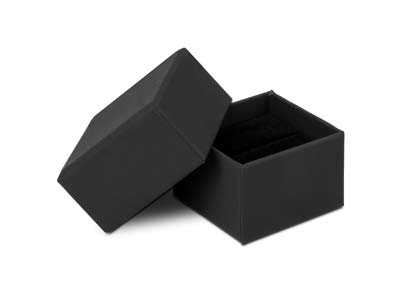 Black Card Soft Touch Ring Box - Immagine Standard - 1