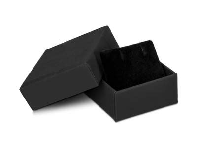 Scatola Per Orecchini, Gomma Nera - Immagine Standard - 1
