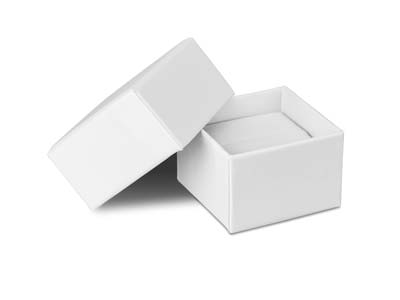 White Card Soft Touch Ring Box - Immagine Standard - 1