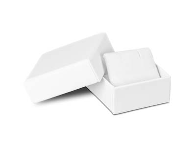 Scatola Per Orecchini, Gomma Bianca - Immagine Standard - 1